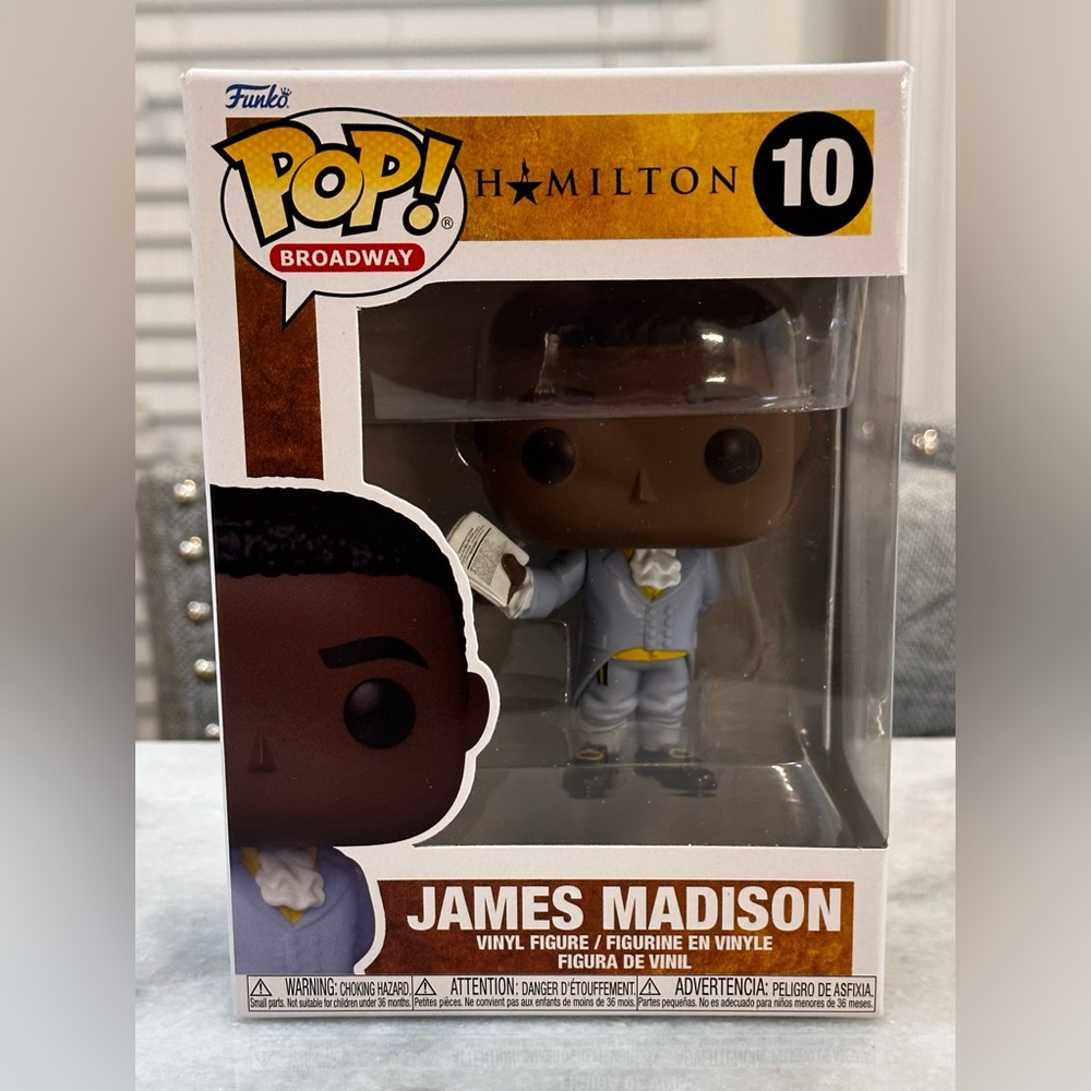 Funko POP! #10 Hamilton James Madison Vinyl Figurine NEW